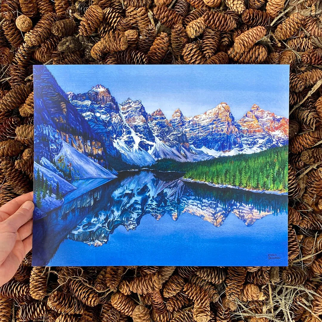 Moraine Lake 11x14 Art Print | Canadian Rockies Mountain Landscape